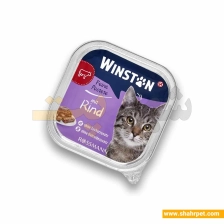 ووم گربه وینستون طعم گوشت گاو وزن ۱۰۰ گرم