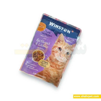 پوچ گربه وینستون گوشت پرندگان و جگر در ژله ۱۰۰ گرم
