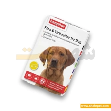 قلاده ضد کک و کنه سگ بیفار ۶۵ سانتی زرد