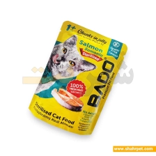 پوچ گربه عقیم بادو ماهی سالمون در ژله وزن ۸۵ گرم