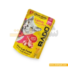 پوچ گربه بادو گوشت بره در ژله وزن ۸۵ گرم