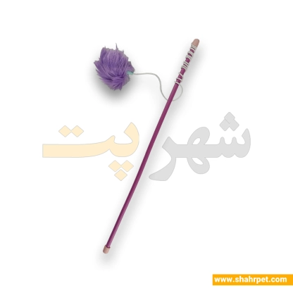 اسباب بازی گربه میله ابی توپ پردار قندک