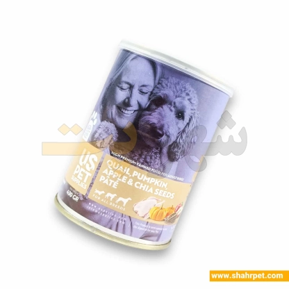 کنسرو سگ یو اس پت بلدرچین، سیب و دانه چیا ۴۳۰ گرم