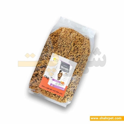 غذای خشک گربه عقیم مونلو بسته بندی شهرپت وزن ۱ کیلوگرم