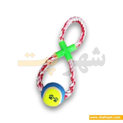 اسباب بازی سگ توپ تنیس و حلقه Myfun