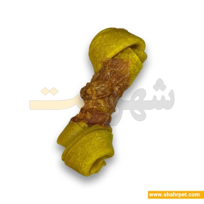 تشویقی سگ ایزگود شهرپت استخوان گره ای مرغ دورپیچ مرغ 12 سانتی‌متری