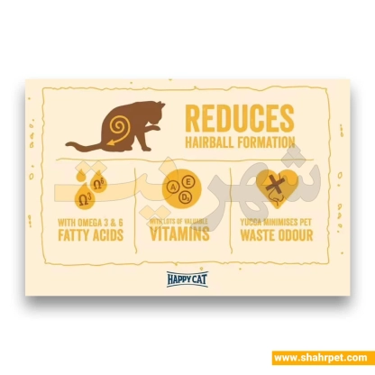 غذای خشک گربه هپی کت مینکاس آنتی هربال ۱۰ کیلوگرم