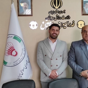پیام تبریک مهدی رسولی رییس هیئت بدمینتون شهرستان ملارد به محمدرضا پوریا 