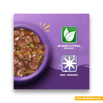 پوچ گربه فریسکیز طعم گوشت
