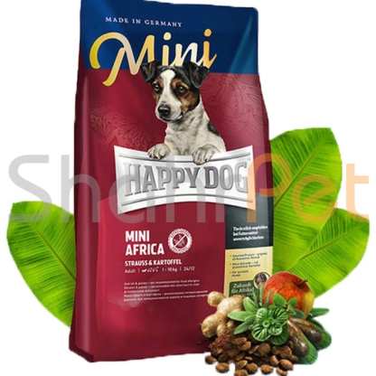 غذای سگ بالغ هپی داگ نژاد کوچک آفریقا <br>Supreme Mini Africa Happy Dog