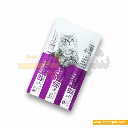 تشویقی مدادی گربه یو اس پت گوشت آهو 3 عددی