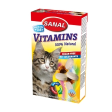 غذای تشویقی گربه سانال حاوی مخمر مدل  Vitamin yeast treats وزن 50 گرم