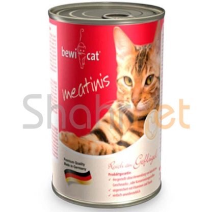 غذای مرطوب کنسروی گربه بالغ بوی کت 400 گرمی<br>Bewi Cat Can