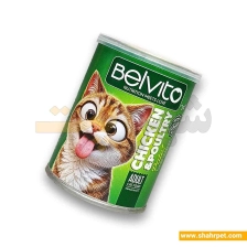 کنسرو گربه بالغ بلویتو پته مرغ و ماکیان 400 گرم