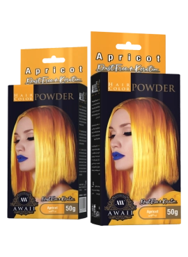 رنگ مو پودری ئاوایی وزن 50 گرم - زردآلویی