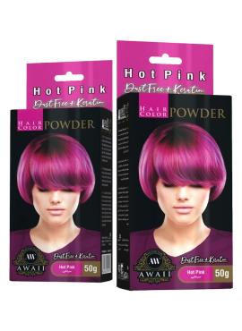 رنگ مو پودری ئاوایی وزن 50 گرم - سرخابی