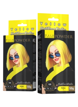 رنگ مو پودری ئاوایی وزن 50 گرم - زرد