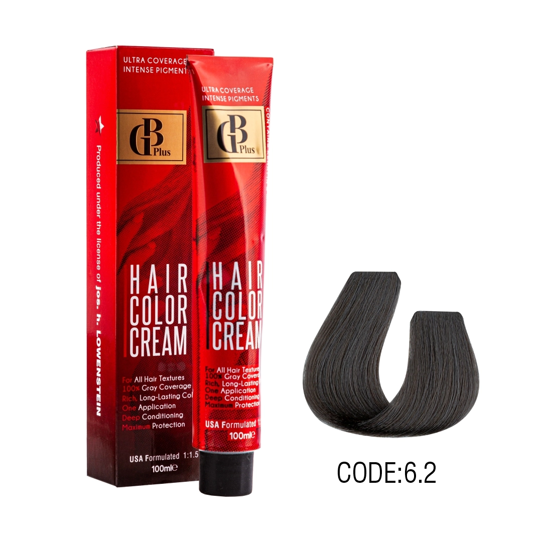 رنگ مو جی بی پلاس گروه دودی حجم 100 میل شماره 6/2 بلوند دودی تیره