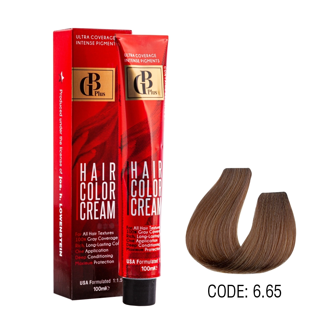 رنگ مو جی بی پلاس گروه نسکافه ای حجم 100 میل شماره 6/65 نسکافه ای تیره