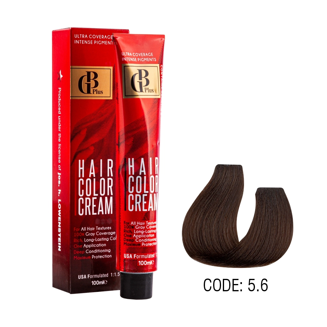 رنگ مو جی بی پلاس گروه شکلاتی حجم 100 میل شماره 5/6 قهوه ای شکلاتی روشن