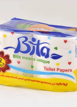 دستمال توالت ۲ قلو بی تا