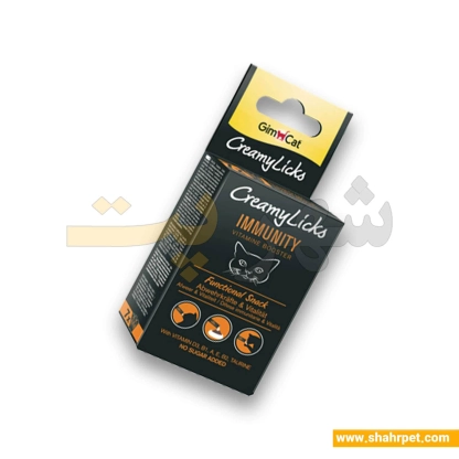 بستنی خامه ای تقویت سیستم ایمنی گربه  Creamy Licks Immunity GimCat