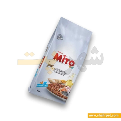 غذای خشک گربه میتو میکس طعم مرغ و ماهی