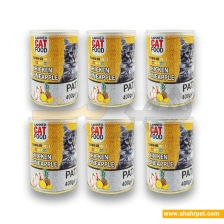 کنسرو گربه شهرپت مرغ و آناناس 400 گرم بسته 6 عددی