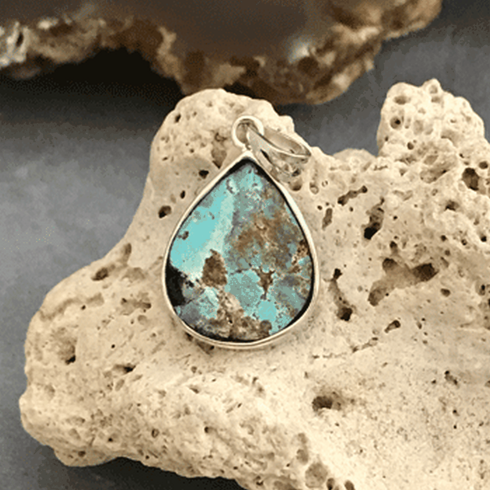 آویز گردنبند فیروزه نیشابور کد 1209