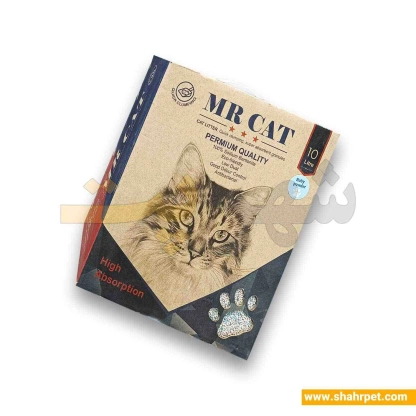 خاک گربه مستر کت رایحه پودر بچه 8 کیلوگرم (10 لیتر)