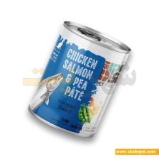 کنسرو گربه سوپر پرمیوم دی پی اس مرغ، سالمون و نخود فرنگی 800 گرم