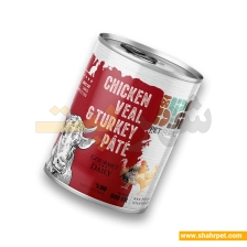 کنسرو گربه سوپر پرمیوم دی پی اس مرغ، گوساله و بوقلمون 800 گرم