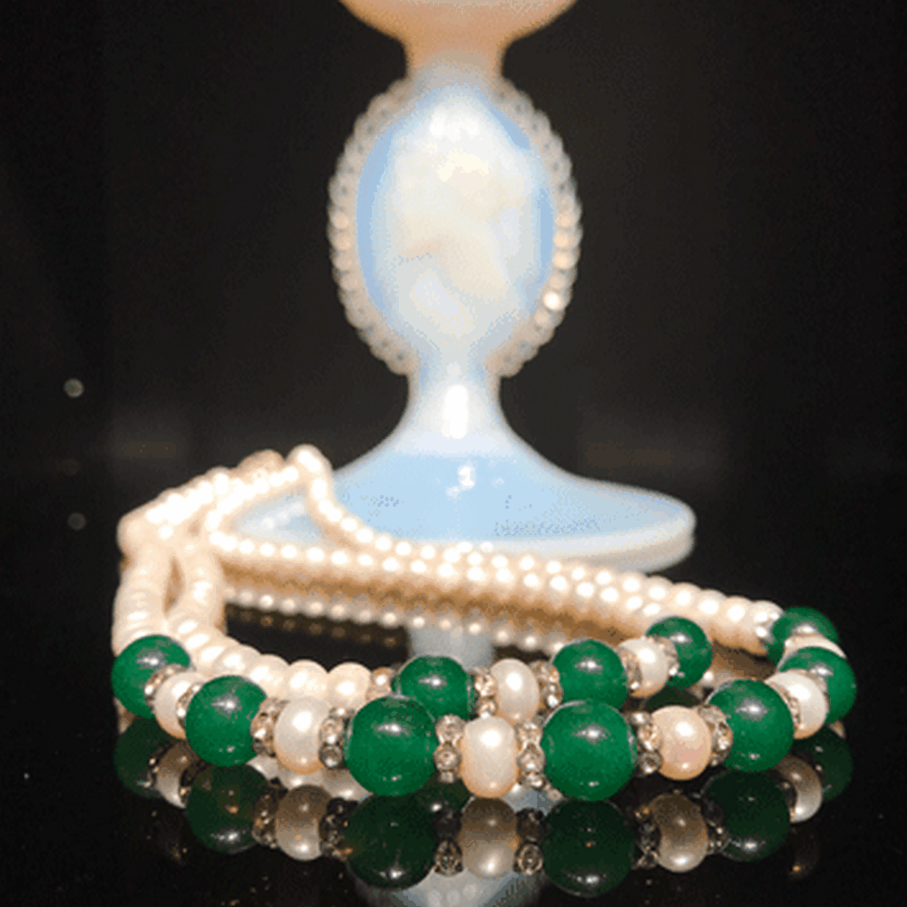 گردنبند  مروارید دورج باعقیق کد 1204