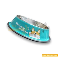 ظرف آب و غذای استیل سگ و گربه فیروزه ای سایز متوسط