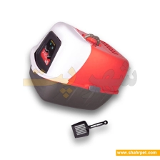 ظرف خاک گربه مسقف جورج با بیلچه
