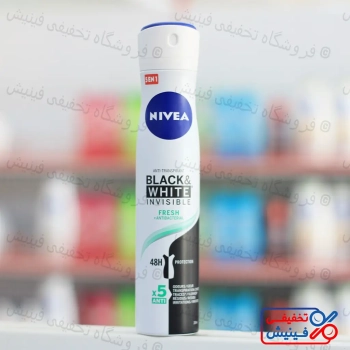 اسپری ضد تعریق زنانه نیوآ Black & White Invisible Fresh حجم 200 میل