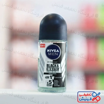 مام رول ضد تعریق نیوا مردانه Black & White Invisible Original حجم 50 میل