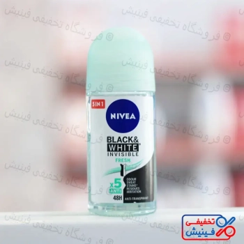 مام رول ضد تعریق زنانه نیوا Black & White Invisible Fresh حجم 50 میل