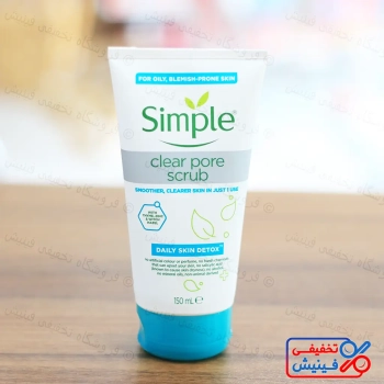 ژل شستشو صورت پوست چرب clear pore سیمپل اصل حجم 150 میل