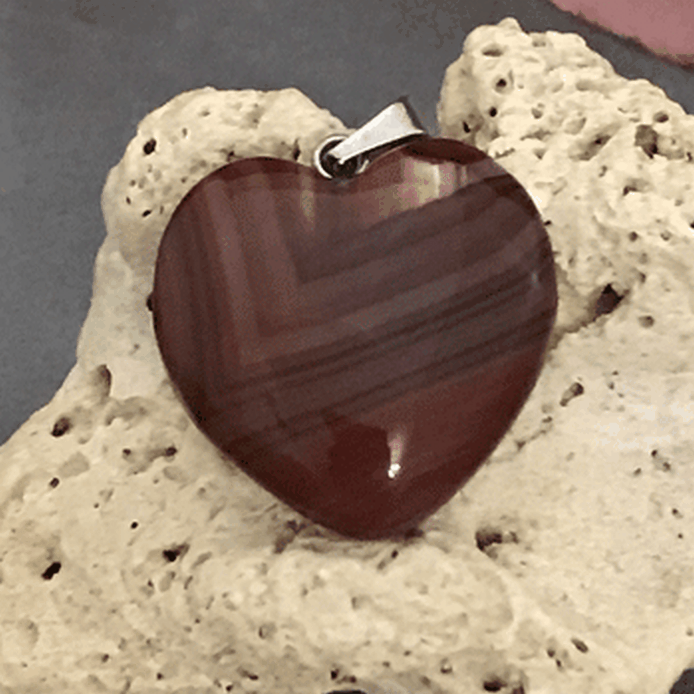 آویز قلب عقیق کد1247