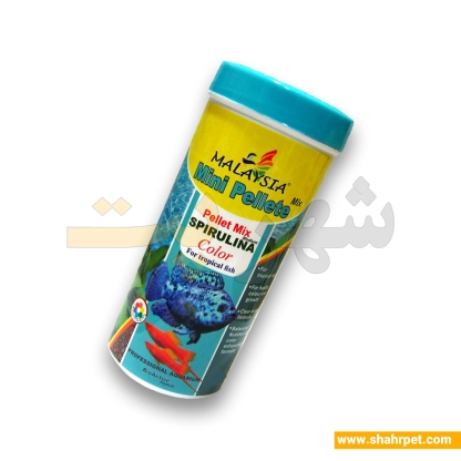 غذای میکس ماهی آکواریومی گرمسیری مالزی حاوی اسپرولینا 115 گرم