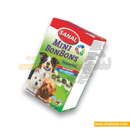 قرص مکمل غذای سگ سانال Mini Bonbons Seaweed وزن 150 گرم