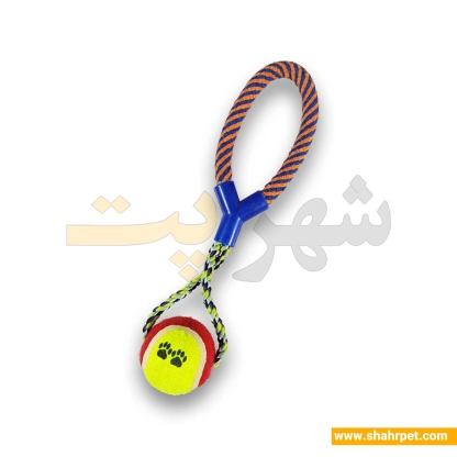 اسباب بازی سگ توپ تنیس و حلقه Myfun