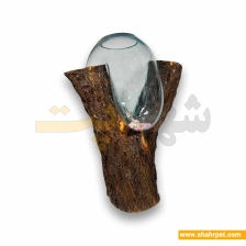 تنگ دکوری ماهی با پایه چوبی کد TSh04