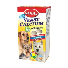 قرص مکمل غذای سگ سانال مدل کلسیم Yeast-Calcium tablets وزن 400 گرم
