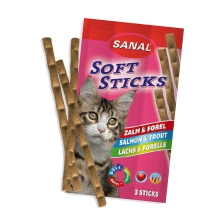 تشویقی گربه سانال مدل مدادی Salmon & Trout Sticks بسته 3 عددی