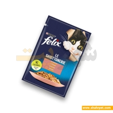 پوچ گربه فلیکس طعم ماهی سالمون