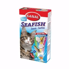 غذای تشویقی گربه سانال با طعم ماهی مدل Seafish yeast treats  وزن 50 گرم