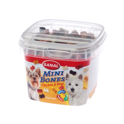 غذای تشویقی سگ های نژاد کوچک سانال مدل Mini Bones وزن 100 گرم