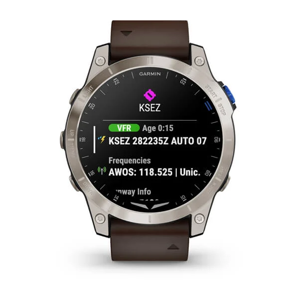 D2 Mach 1 Aviator Smartwatch with Oxford Brown Leather Band